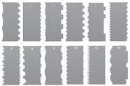 Kit Espátulas De Bolo 12 Uni 24 Modelos Diferentes Em Inox M80