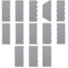 Kit Espátulas De Bolo 20cm 13 Un 26 Modelos Diferentes Inox A25