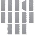 Kit Espátulas De Bolo 20cm 13 Un 26 Modelos Diferentes Inox