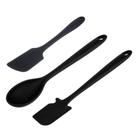 Kit Espátulas e Colher Profissional Weck 36cm Preto