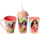 Kit Especial Moana Copinho Caneca e Copo Canudo Estampados