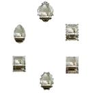 Kit Espelhos Decorativos venezianos Pegui Milano 6 peças