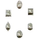 Kit Espelhos Decorativos venezianos Pegui Torino 6 peças
