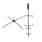 Kit Espeto Costelão com Base para Churrasco Churrasqueira Kit Espeto Costelão com Base para Churrasco Churrasqueira