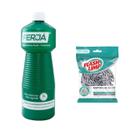 Kit Esponja Flash Limp + Limpa Pedras 1l Ferjá