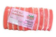 Kit Esponja Sanitária Rosa Multiuso Dupla Face 50 Unidades