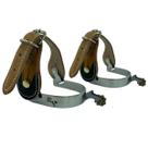 Kit espora cachorro crista inox com roseta trevo em metal + correia em couro legítimo bovino cavalgada dia a dia doma Kit espora cachorro crista inox com roseta trevo em metal + correia em couro legítimo bovino cavalgada dia a dia doma