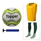 Kit esportivo futebol completo - bola + bomba, colete e meiao