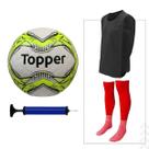 Kit esportivo futebol completo - bola + bomba, colete e meiao Kit esportivo futebol completo - bola + bomba, colete e meiao