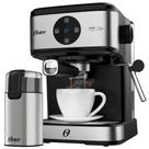 Kit Espresso Oster - Cafeteira Double e Moedor de Café Elétrico Inox 110V Kit Espresso Oster - Cafeteira Double e Moedor de Café Elétrico Inox 110V