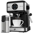 Kit Espresso Oster - Cafeteira Double e Moedor de Café Elétrico Inox Kit Espresso Oster - Cafeteira Double e Moedor de Café Elétrico Inox