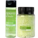 Kit Espuma e Sal de Banho Banheira Hidromassagem Maçã Verde