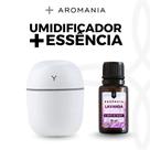Kit Essência 15ml Hidrossolúvel Umidificador de Ar Ultrassônico Silencioso LED 7 Cores 220ml