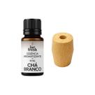 Kit Essência Aromatizante Pura 10ml Chá Branco + Madeira Pinus Anti Mofo Absorve Cheiro Lar Fresh