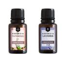 Kit Essências 02 Unidades Patchouli e Lavanda 10 ml - Para Aromatizador de Ambiente Kit Essências 02 Unidades Patchouli e Lavanda 10 ml - Para Aromatizador de Ambiente