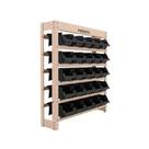 Kit Estante Gaveteiro 25 Gavetas Pretas N 3 Presto 93003