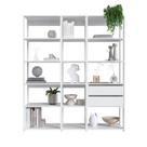Kit Estante Livreiro 03 Pecas 183X160CM Branco PRODDY Kit Estante Livreiro 03 Pecas 183X160CM Branco PRODDY