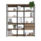 Kit Estante Livreiro 03 Pecas 183X160CM Preto Montana PRODDY Kit Estante Livreiro 03 Pecas 183X160CM Preto Montana PRODDY