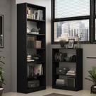 Kit Estante Livreiro 6908 e Estante Livreiro 6907 Preto Kit Estante Livreiro 6908 e Estante Livreiro 6907 Preto
