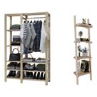 Kit Estante Reforçado Minimalista Organizar 132X50Cm Reforçada E Mancebo Prateleiras De Roupas E Cal