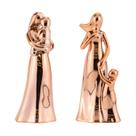 KIT ESTATUETAS Mãe Criança Porcelana Rosê 17cm