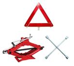 Kit Estepe Para Carros Macaco Sanfona Reforçado 2000 Kg + Chave Cruz + Triângulo