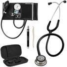 Kit Estetoscópio Littmann Classic III + Esfigmomanômetro + Case + Lanterna Clínica + Caneta de Osso