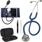 Kit Estetoscópio Littmann Classic III + Esfigmomanômetro + Case + Lanterna Clínica + Caneta de Osso