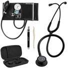 Kit Estetoscópio Littmann Classic III + Esfigmomanômetro + Case + Lanterna Clínica + Caneta de Osso