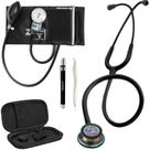 Kit Estetoscópio Littmann Classic III + Esfigmomanômetro + Case + Lanterna Clínica + Caneta de Osso