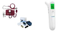 Kit Estetoscópio Rappaport + Esfigmomanômetro Aneroide Vinho + 1 Termômetro Digital + Oxi Digital