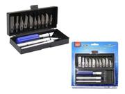 Kit Estilete de Precisão 3 Cabos 13 Lâminas - EST-13