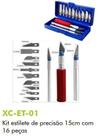 Kit Estilete De Precisão com 15cm e 16peças XC-ET-01