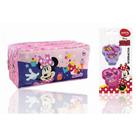 Kit Estojo Minnie Duplo Rosa Original Dac + 2 Borrachas Minnie Rosa e Lilás Kit Estojo Minnie Duplo Rosa Original Dac + 2 Borrachas Minnie Rosa e Lilás