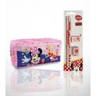 Kit Estojo Minnie Duplo Rosa Original Dac + Kit Escolar Minnie