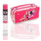 Kit Estojo Minnie Pink Duplo Dac Original + Cola Bastão Minnie