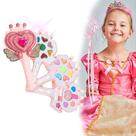 Kit Estojo Paleta De Maquiagem Lavável Infantil Princesa Cosméticos Crianças