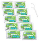 Kit Estojos Fio Dental com Haste Limpeza Bucal Profunda Aparelho Uso Diário Care Floss 50 unidades
