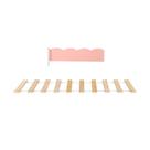 Kit Estrado com Grade para Cama Club House Sweet Branco/Rosa- Casatema Kit Estrado com Grade para Cama Club House Sweet Branco/Rosa- Casatema