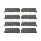 Kit - Estrado Piso Plástico (8 un = 1m²) 2,5x25x50 Preto Alta Resistencia - Della Plast