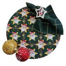 Kit Estrela Noel Natal 4 Lugares Capa Sousplat Guard Anel PG