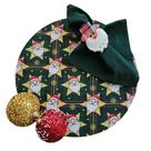 Kit Estrela Noel Natal 6 Lugares Capa Sousplat Guard Anel PG