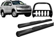 Kit Estribo Oval Quebra Mato C/Chapa Preto SW4 até 2015