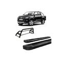 Kit Estribo, Santo Antonio H2 Amarok Cab Dupla Preto Kit Estribo, Santo Antonio H2 Amarok Cab Dupla Preto