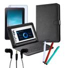 Kit Estudos Capa com Teclado p/ Tablet M7 WIFi + Película de Vidro + Fone de ouvido