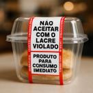 Kit Etiqueta 8000 Unidades Lacre de Segurança para Delivery Marmitaria Hamburgueria
