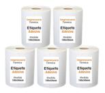 Kit etiqueta adesiva couchê impressora térmica 100x50mm 05un