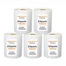 Kit etiqueta adesiva couchê impressora térmica 100x50mm 05un