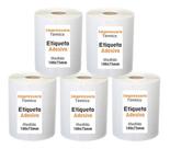Kit Etiqueta Adesiva Couchê Impressora Térmica 100x75mm 05un