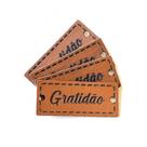 Kit Etiquetas material sintético Gratidão” Tags Artesanato, Costura e Personalizados